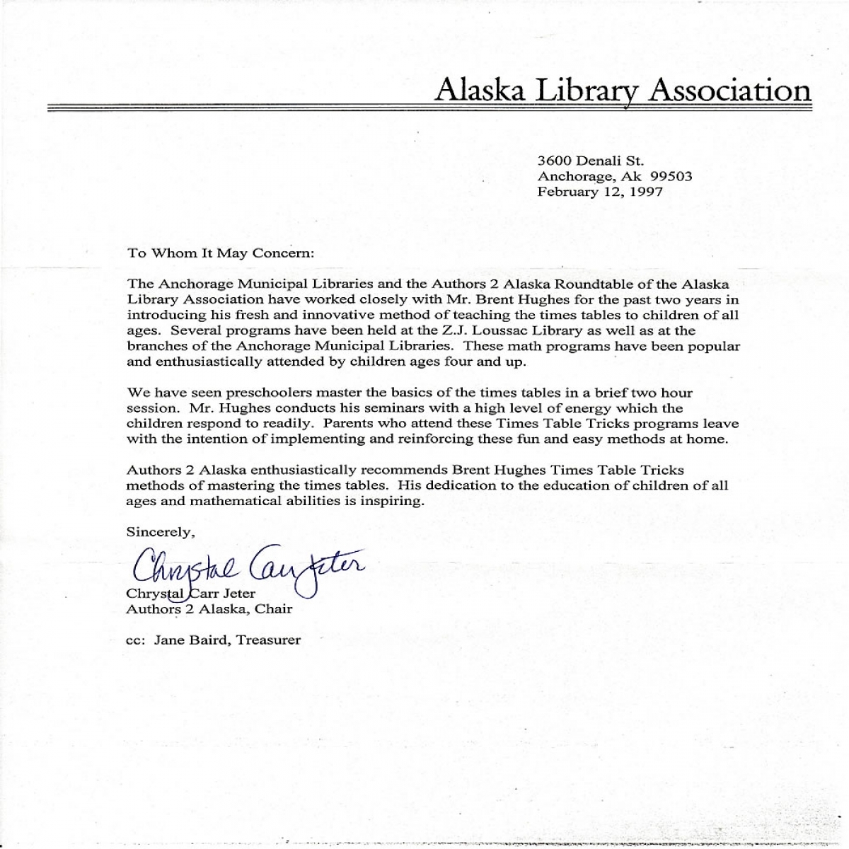 Alaska Library Association recommends "Times Table Tricks"